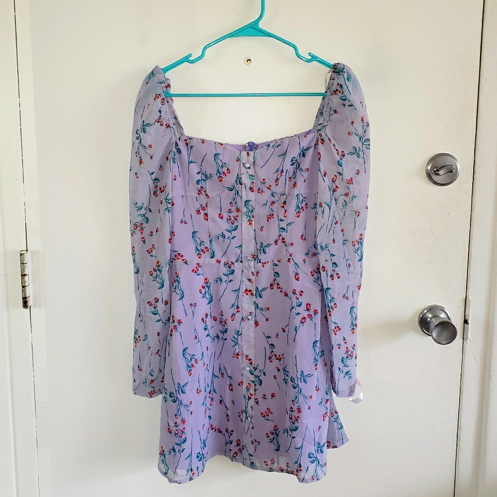 NWT ASOS Missguided Lilac Floral Dress